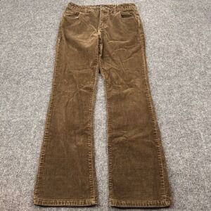 Y2K Lands End Corduroy Pants Womens 2 Bootcut Stretch Brown Casual